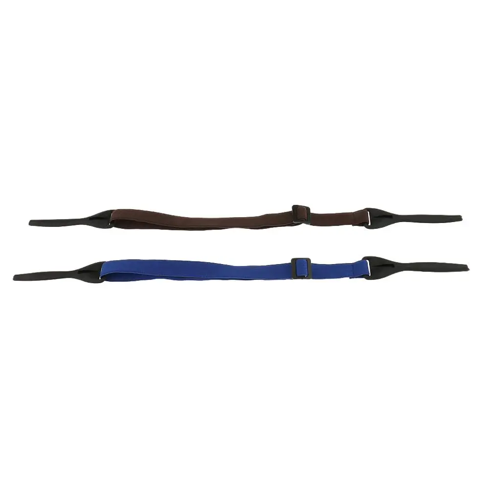 2 шт спортивные очки солнцезащитные очки веревка ремень шнур на шею шнурок для очков цепь - Цвет: Blue Brown