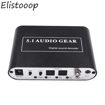 

5.1 Audio Decoder Digital Audio Gear DTS/AC3/6CH Digital Audio Converter LPCM To 5.1 Analog Output 2.1 For DVD PC Xbox
