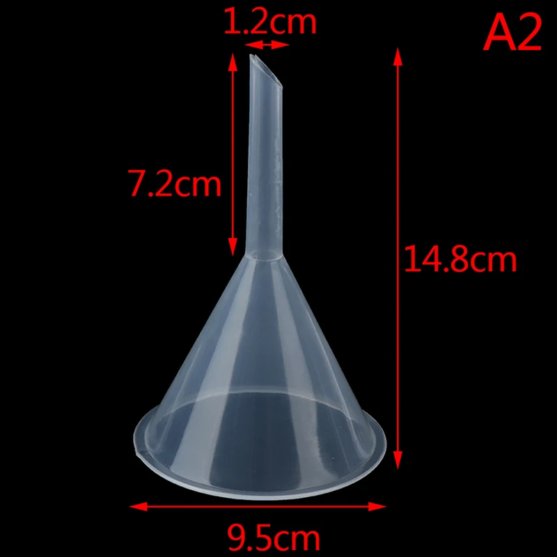 

90MM Mouth Dia Laboratory Clear Filter Funnel Plastic Funnels For Perfume Liquid Essential Oil Filling Empty Bottle Packing Tool