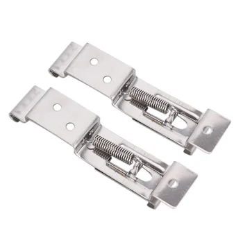 

2pcs Car License Plate Spring Loaded Stainless Steel Bracket cars Frame Holder Trailer Number Plate Clips