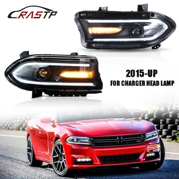 

Car Accessories Head Lamp for DODGE CHARGER 2015-UP LED Head Light Plug and Play Design without Low Beam Bulb RS-DODGE-001