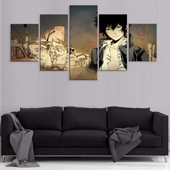 

Framework Hd Home Decoration Pictures 5 Pieces Poster Canvas Paintings On The Wall Decor Anime HITMAN REBORN!