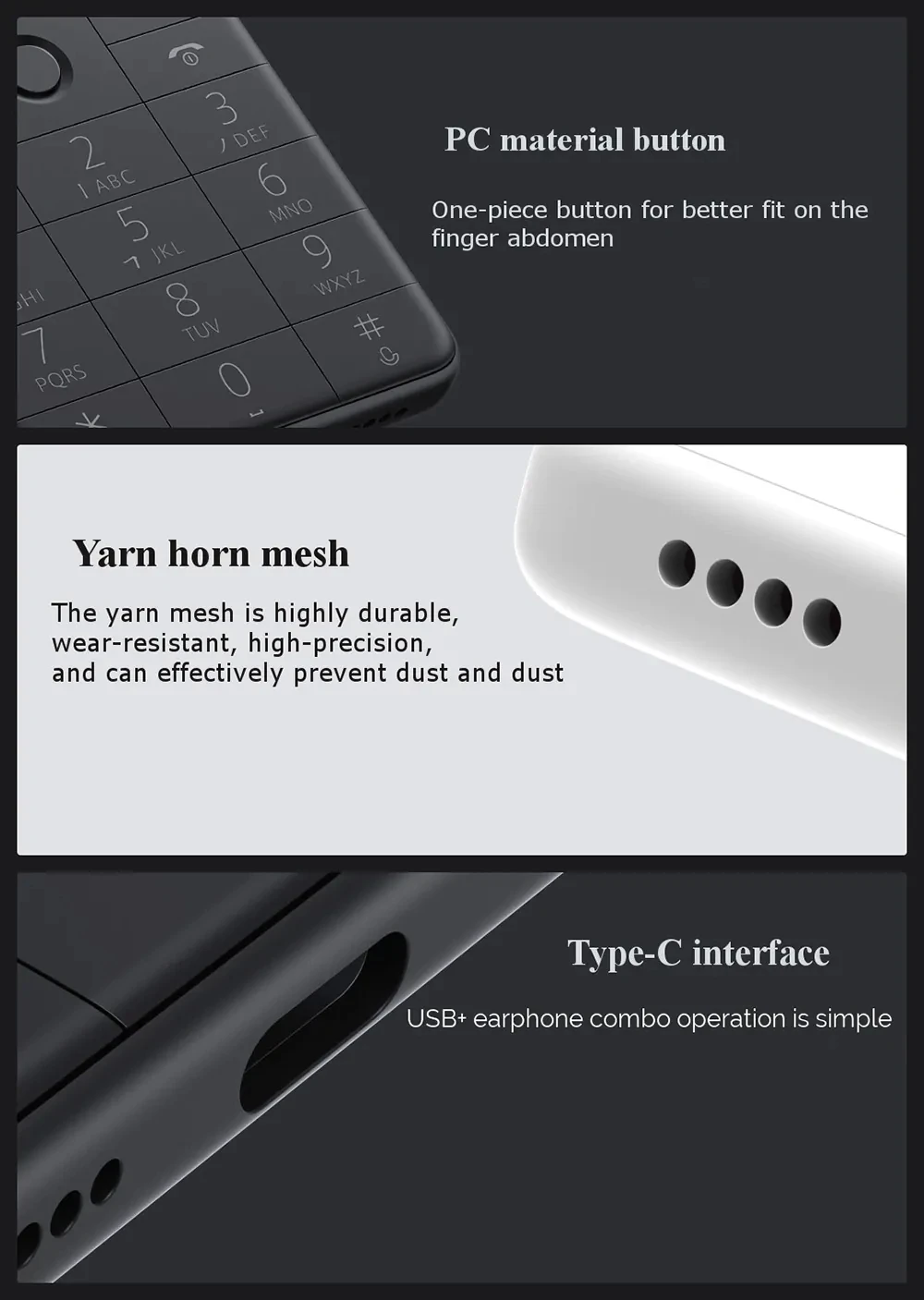 Xiaomi QIN 1S 4G Network Wifi 1480mAH BT 4.2 Voice Infrared Remote Control Dual SIM Card Feature Phone (6)
