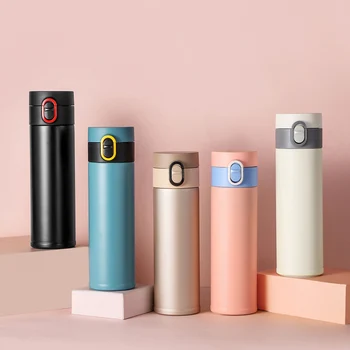 

Fashion 400ML Stainless Steel Insulated Bottle Thermos Coffee Tea Water Travel Mug Thermal Cup Drink Bottles Tumbler Termo Cafe