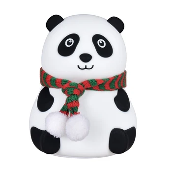 

Decorative Touch Sensor LED Night Light For Kids Tap Control Children Silicone USB Rechargeable Cute Panda 7 Color Changing Gift
