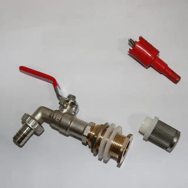 1/2 Kerti Öntözés Ibc Outlet Tartály Vízcsap Csaptelep Szelep Ton Dob Ízületi Hordó Sárgaréz Kapcsoló Kiegészítők