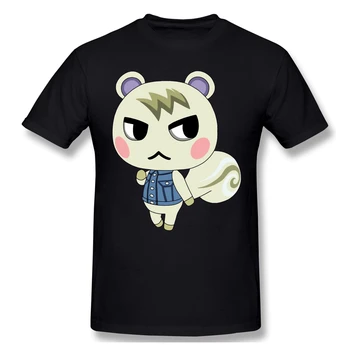 

Men animal crossing new horizons T-Shirts Funny Round Neck Short Sleeve Tops Marshal Pure Cotton Tees Harajuku tShirt