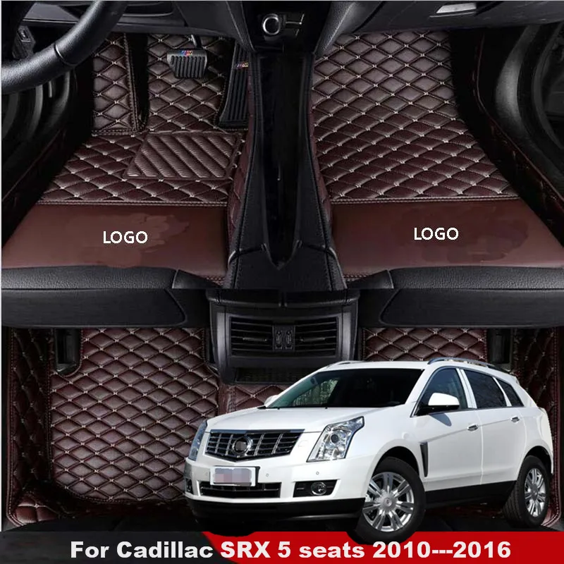 

For Cadillac SRX 5 seats 2010 2011 2012 2013 2014 2015 2016 Car Floor Mats Carpets Rugs Auto Waterproof Foot Pads Decorative