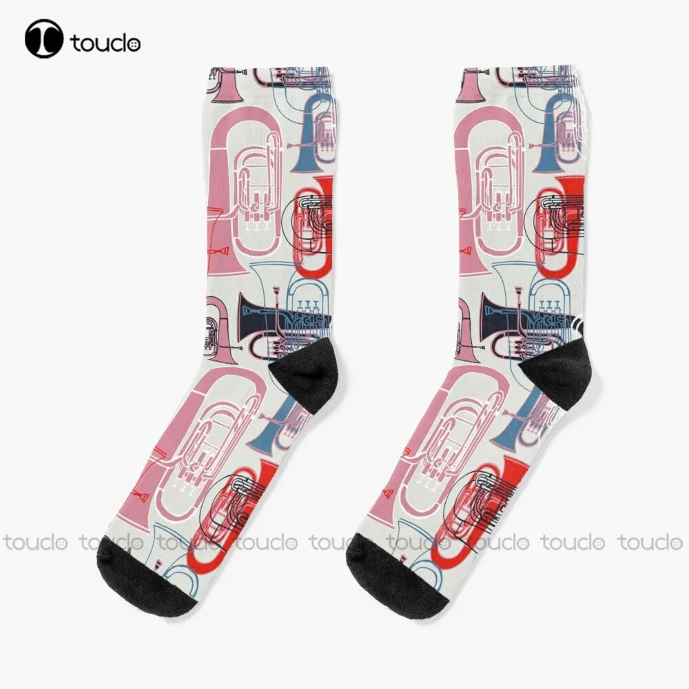 Носки для работы Tuba Tastic с рисунком Рождественский и новогодний подарок цифровая