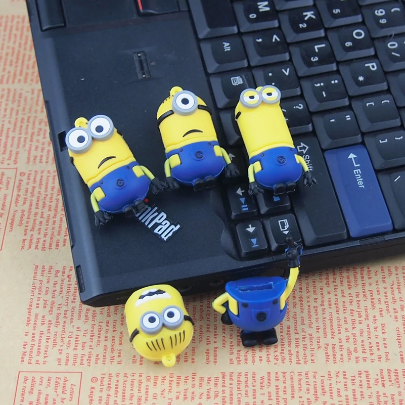 4 различных интересных маленьких желтых парней флеш накопитель USB флешка 128 Мб 32