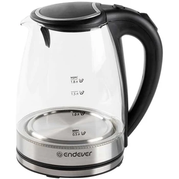 

Electric kettle endever skyline kr-305g, 1800 W, transparent and silver