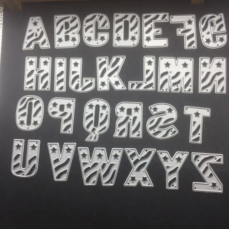 Алфавит буквы металла прорезной трафарет для окраски DIY Скрапбукинг штамп для альбомов бумажная карточка чеканка декор рукоделие