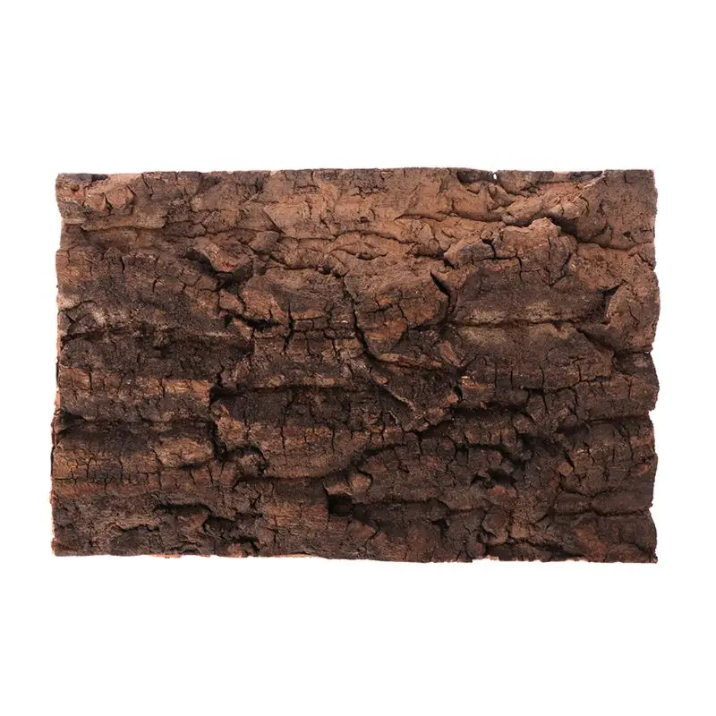 Reptile Breeding Box Pet Spider Hiding Climbing Reptiles& Amphibians Habitat Decor Supplies C42 30x20cm Champagne Cork Bark