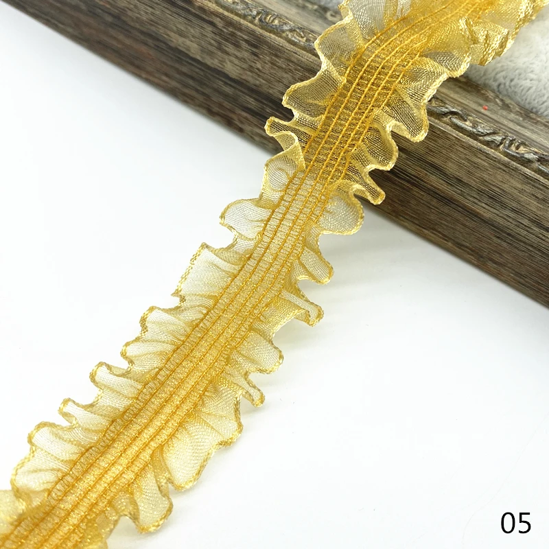 Elegant 30mm Elastic Lace Ribbon for Hair Accessories and DIY Crafts - 1 Yard