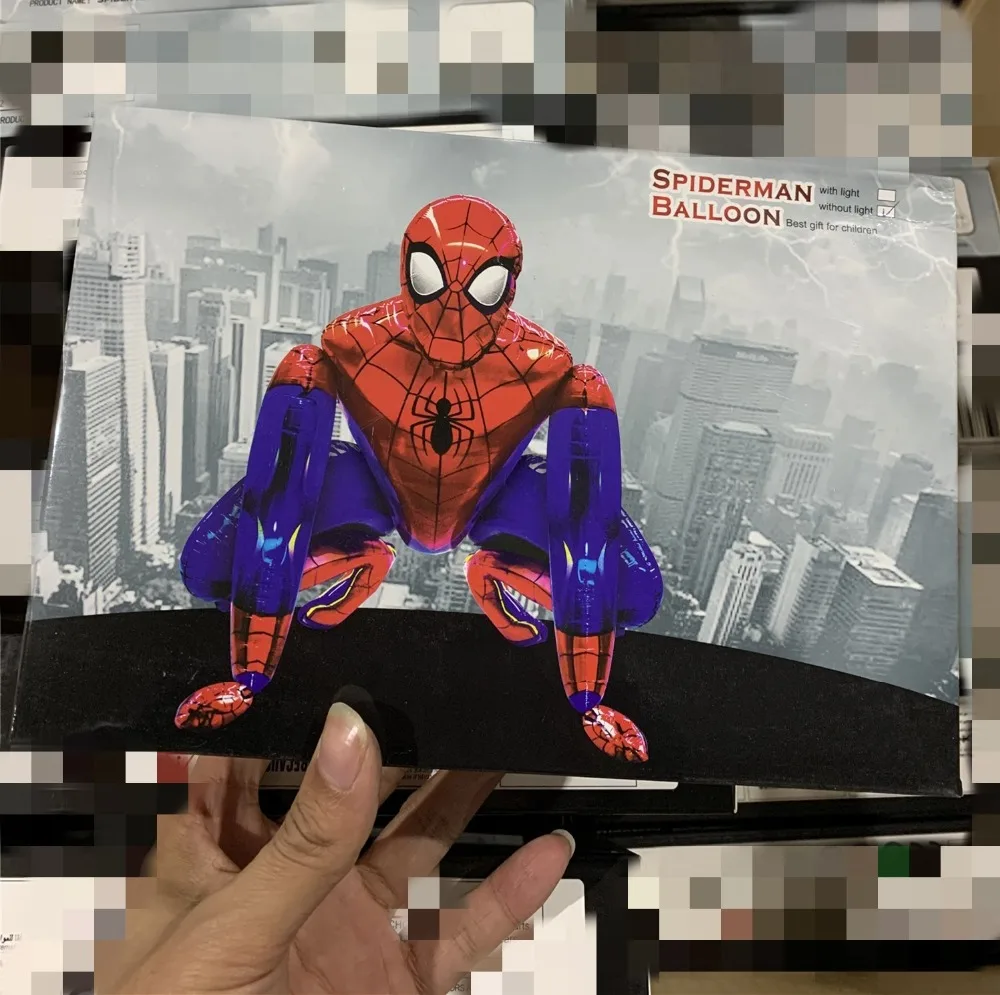 1set 3D Giant Spiderman iron Man Batman Foil Balloons Avengers Hero Birthday Party Decoration Supplies Children's Gifts Air Toys