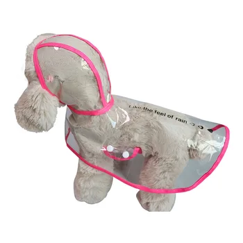 

Dog Transparent Raincoat Waterproof Puppy Teddy Bichon VIP Corgi Small Dogs Pet Poncho Rainy Day Cloak Clothing