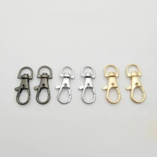 

5pcs Metal Swivel Trigger Lobster Clasp Snap Hook Key Chain Ring Lanyard Diy Craft Outdoor Backpack Bag Parts Accessories