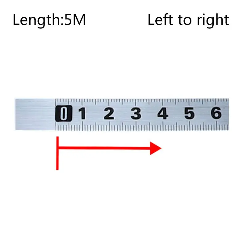 Left-to-Right 5M Рулетка Метрическая 1 м-5 м Торцовочная измерительная лента стальная линейка для Т-образной дорожки станок пила стол Деревообрабатывающие инструменты - Цвет: Left-to-Right 5M
