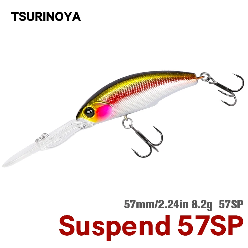 TSURINOYA 57SP подводная приманка для глубокого погружения Minnow SHAD рыболовная