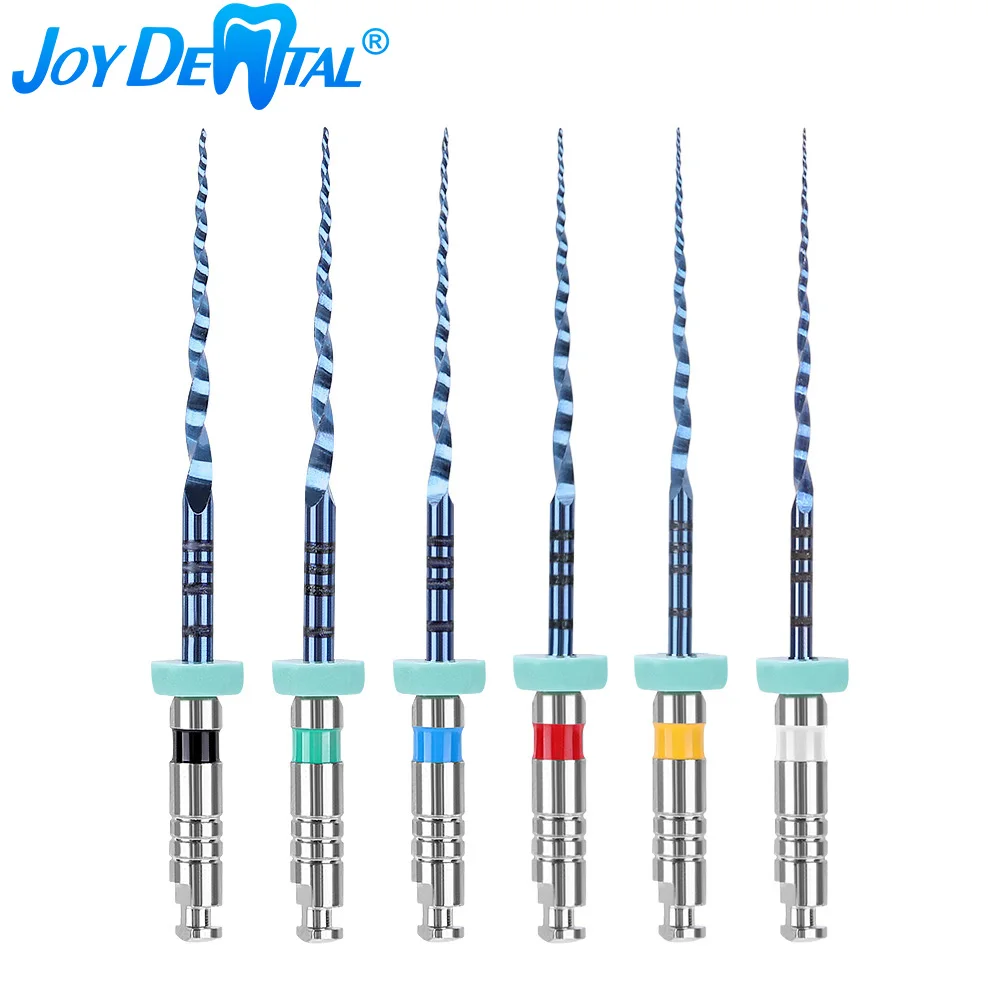 6pcs/pack Joy Dental Endo Blue Engine Use Niti Root Canal Rotary File