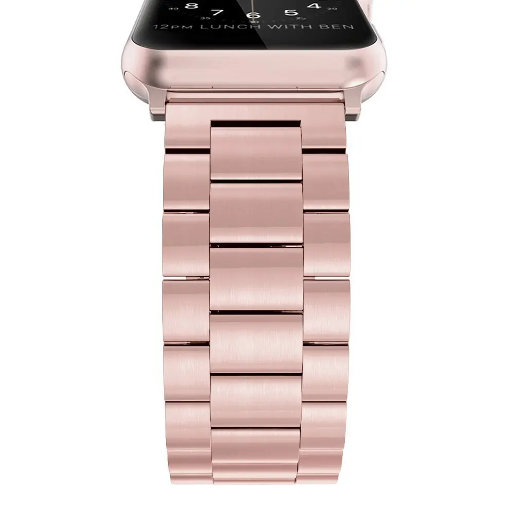 Нержавеющая сталь ремешок для наручных часов Apple Watch, 38, 42 мм, версия/40/44 мм серии на возраст 1, 2, 3, 4, 5, для наручных часов iwatch, 5 Группа с после того как розовое золото, черный, розовый