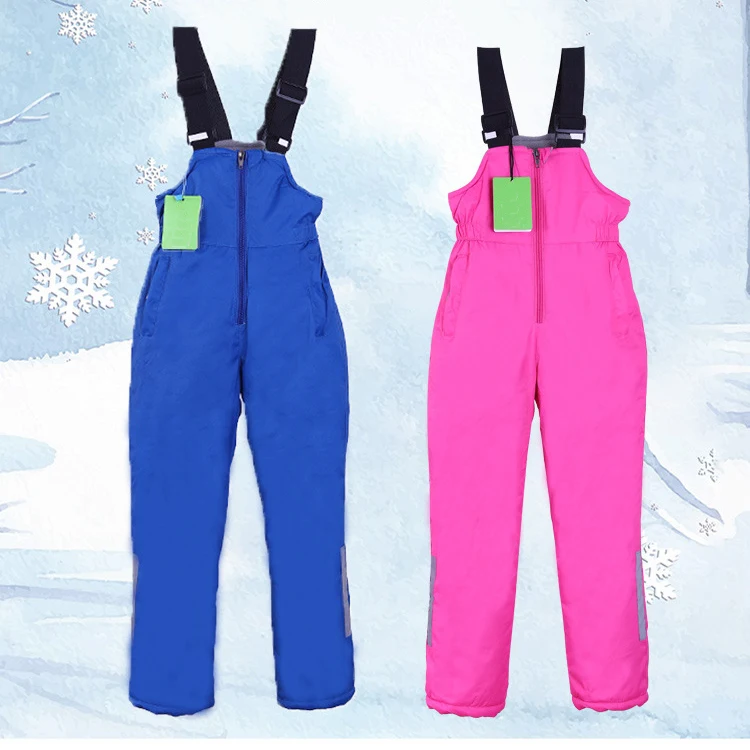 Dollplus/Детские зимние лыжные штаны зимние уличные теплые штаны для сноубординга водонепроницаемые дышащие лыжные брюки для девочек и мальчиков