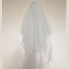 Блестящая двухслойная короткая свадебная вуаль с блестками свадебная вуаль свадебные аксессуары 100~ 130 см цвета шампанского и слоновой кости