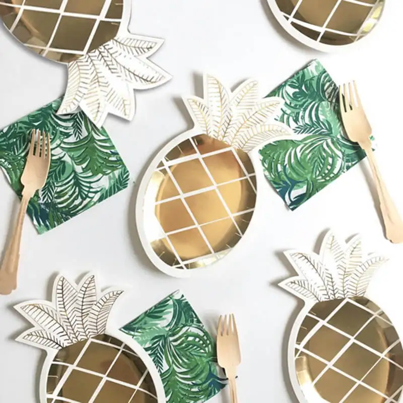 

Disposable Plastic Plates Marriage Paper Plates Party Supplies Foil Gold Disposable Party Tableware Party Diy Decorations