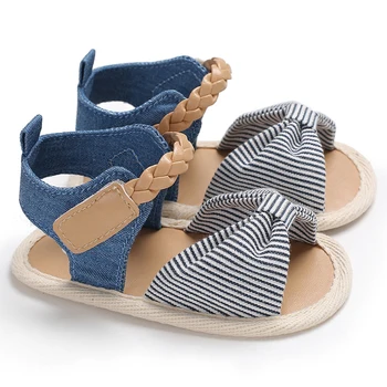 

Baby Girl Sandals Baby Shoes Summer Cotton Canvas Dotted Bow Baby Girl Sandals Newborn Baby Shoes Playtoday Beach Sandals