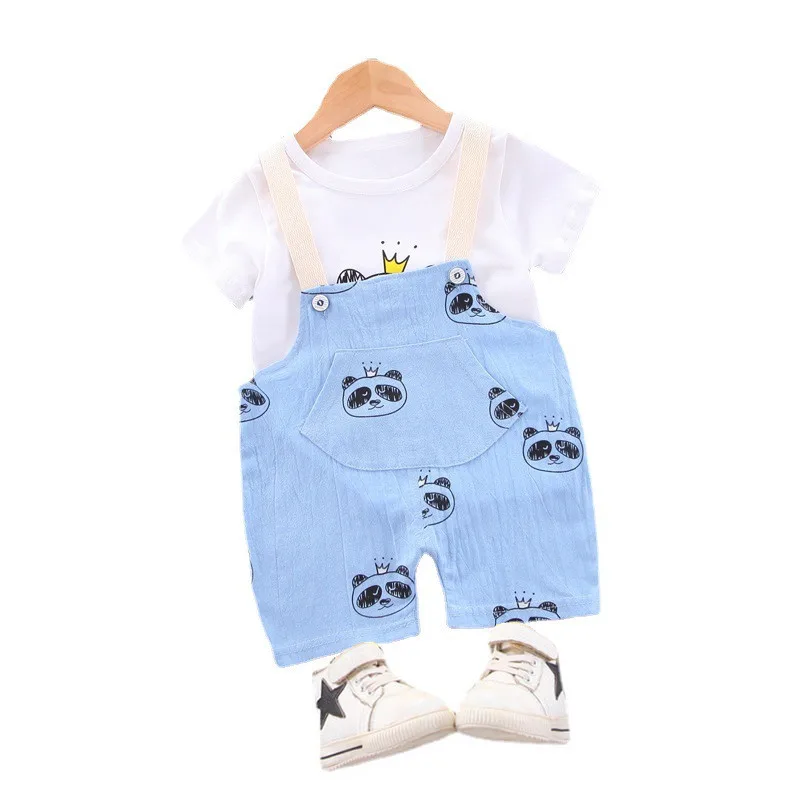 

Kids Summer Sportswear Children Girls Fashion T Shirt Shorts 2pcs/sets Baby Boy Cartoon Costumer Toddler Infant Casual Tracksuit