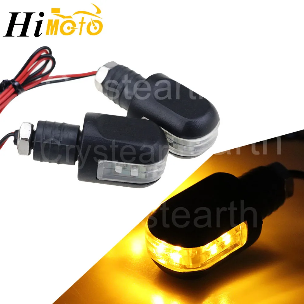 Универсальный мотоцикл 7/8 ''22 мм насадки на руль w/светодиодный указатель поворота света для Honda Yamaha Harley Кафе Racer Bobber