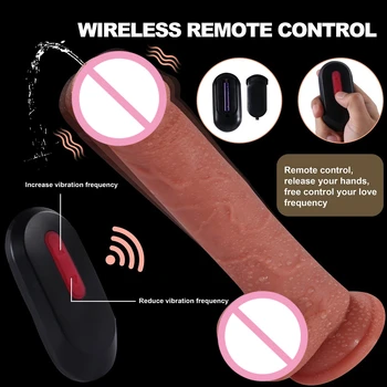 Wireless Remote Ejaculating Dildo Realistic Vibrator Squirting Dildo Sex Toys for Women Adult Erotic Couples Lesbian StraponDick 2