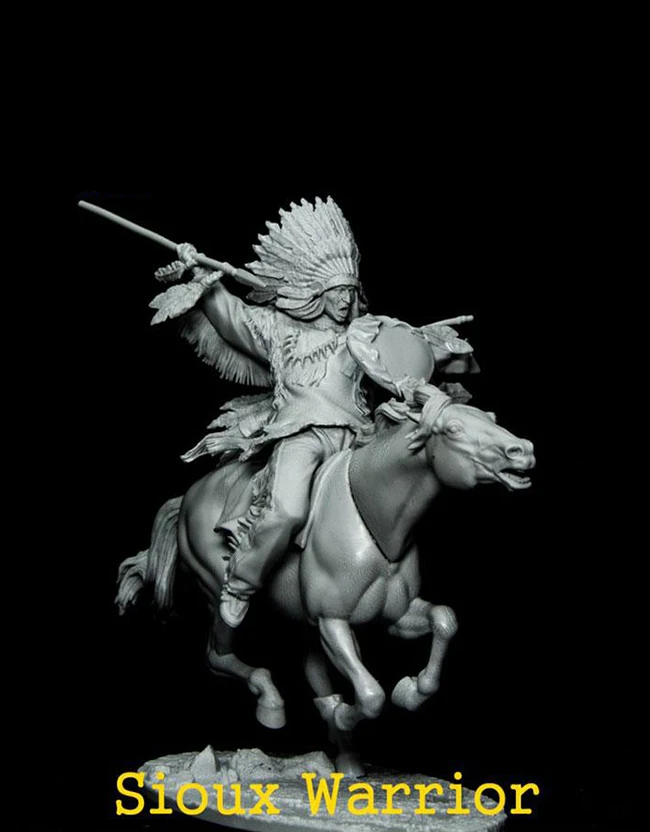 1/32 древний воин Фэнтези с лошадью модельная фигурка из смолы наборы миниатюрный