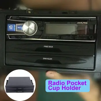 

Car Double Din Dash Trim Radio Pocket Drink Cup Holder Storage Box Container Car Interior Accessories Car Storage Car Styling