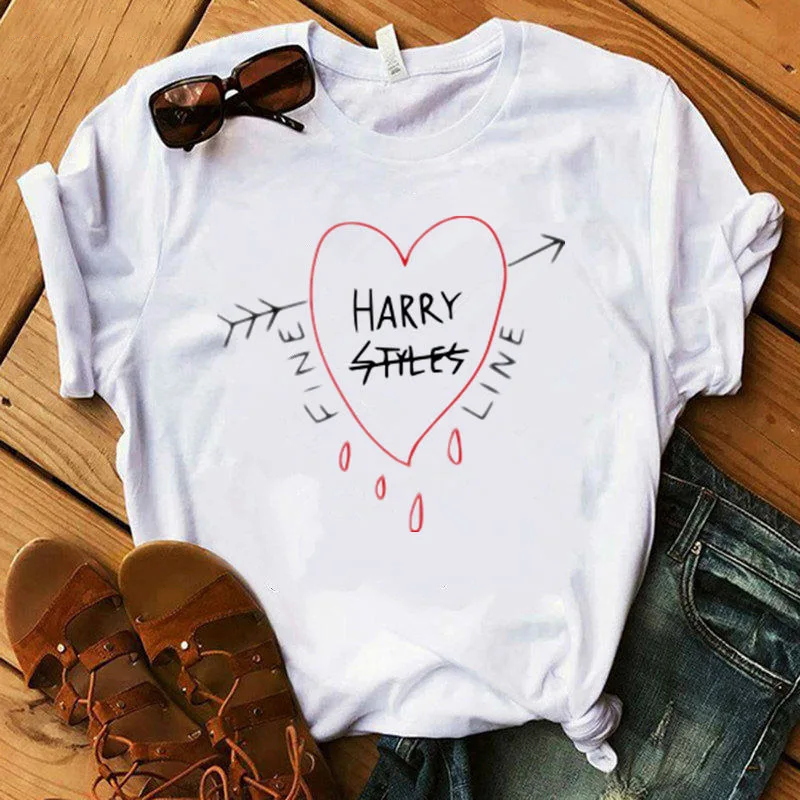 Harry Styles T Shirt Women Summer Fashion Tops TShirts Short Sleeve Round Nack T-Shirts Leisure Top Tee Casual Ladies Tshirt