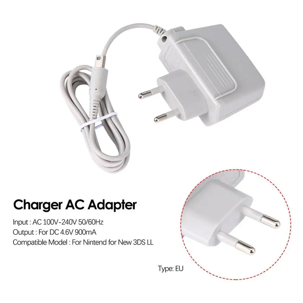For Nintendo AC Adapter EU Plug Charger 100V-240V Power Adapter
