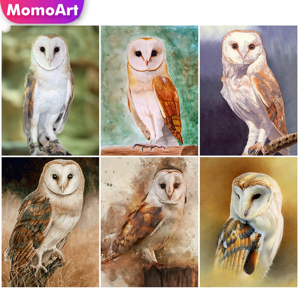 MomoArt Diamond Embroidery 5D Owl DIY Full Drill Square Painting Animal Art Cross Stitch Kits Mosaic Decor For Home | Дом и сад