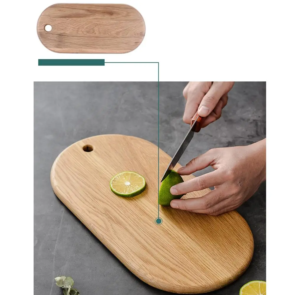 White Oak Bread Serving Board Wood Kitchen Food Chopping Board Special  Grooves Cutting Board Steak Sushi