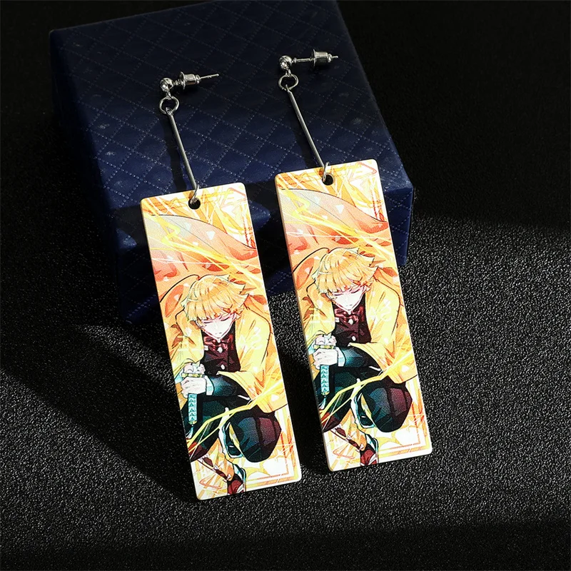 Fashion Japanese anime Demon Slayer Blade Ear Clip Tanjiro Acrylic  Butterfly Earrings Men's and Women's Cosplay Jewelry