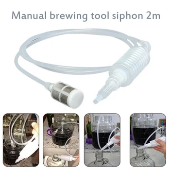 

Kitchen wine distiller filter plastic beer tube siphon liquid siphon food grade alcohol distiller tube filter tool wine accessor
