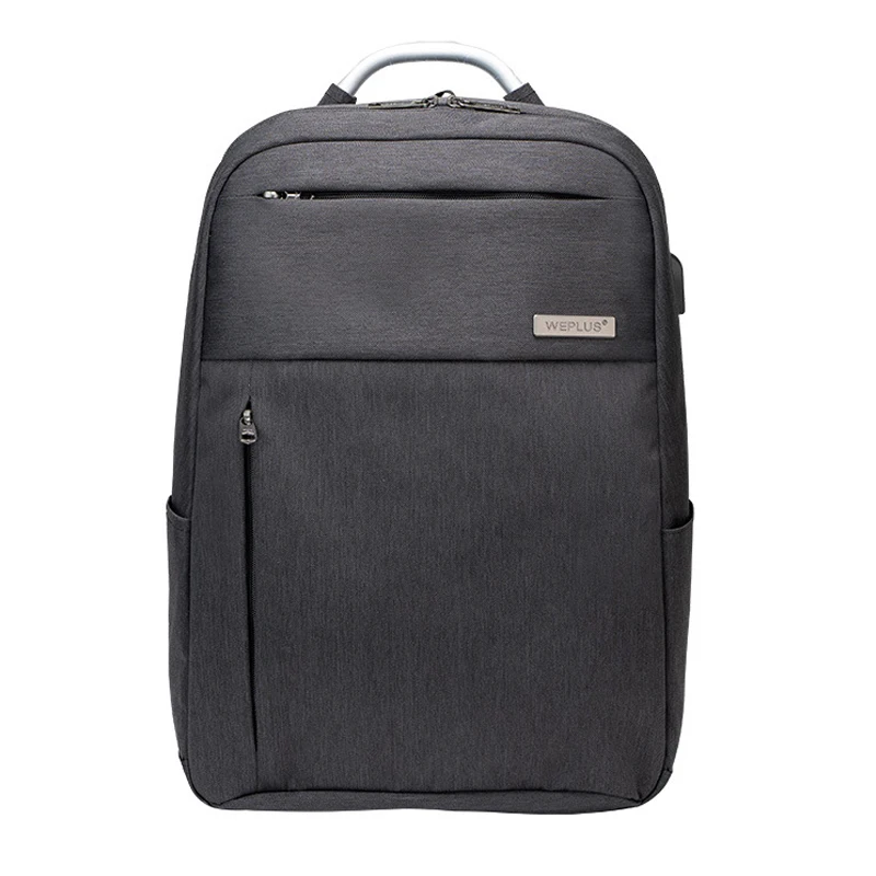 

FGGS-WEPLUS 15.6 Inch Laptop Backpack USB Recharging Anti-Thief Backpack with Aluminium Alloy Handle Business Fashion Bag