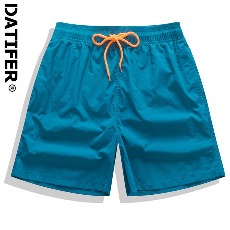 Brand Datifer Board Shorts Men Breathable Sport Swimming Pants Solid