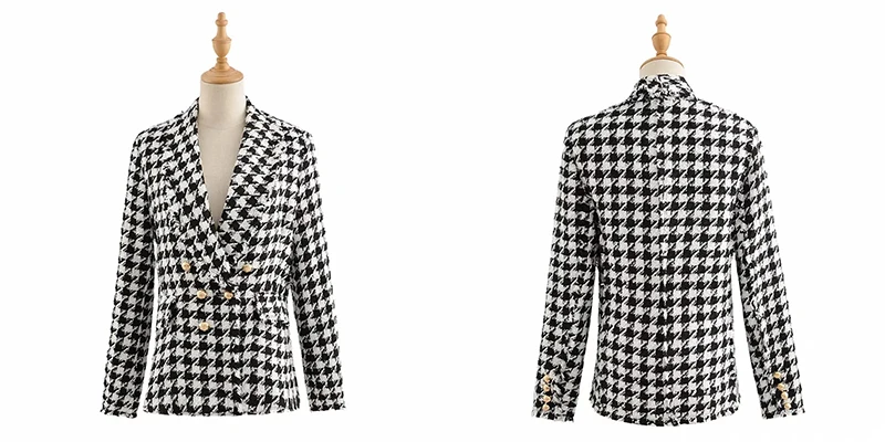 Женский Осенний модный пушистый жакет ZA, черно-белый винтажный твидовый уличная одежда с v-образным вырезом, куртки chaqueta mujer