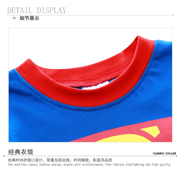 kids cotton pajamas Captain America Spider-Man Batman Superman sets sleepwear baby boys girls Cartoon pijamas nightwear clothes