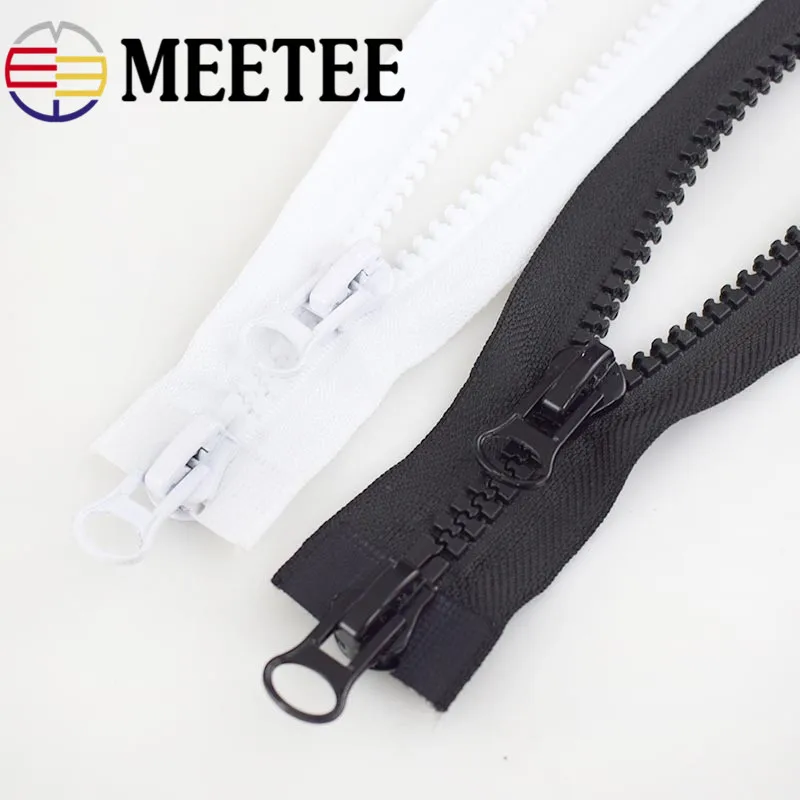 Meetee 5 #60 300 см молния из смолы черный белый двойной ползунок открытые молнии для