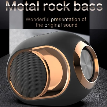 

X6 Bluetooth 5.0 Speaker Subwoofer Wireless TWS TF Card Support Audio Loudspeaker Sound Box