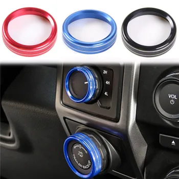 

Car Stickers For Ford F150 2016 2017 2018 2019 4WD Switch Button Ring Cover Decoration Red/Blue/Black Car Accessories