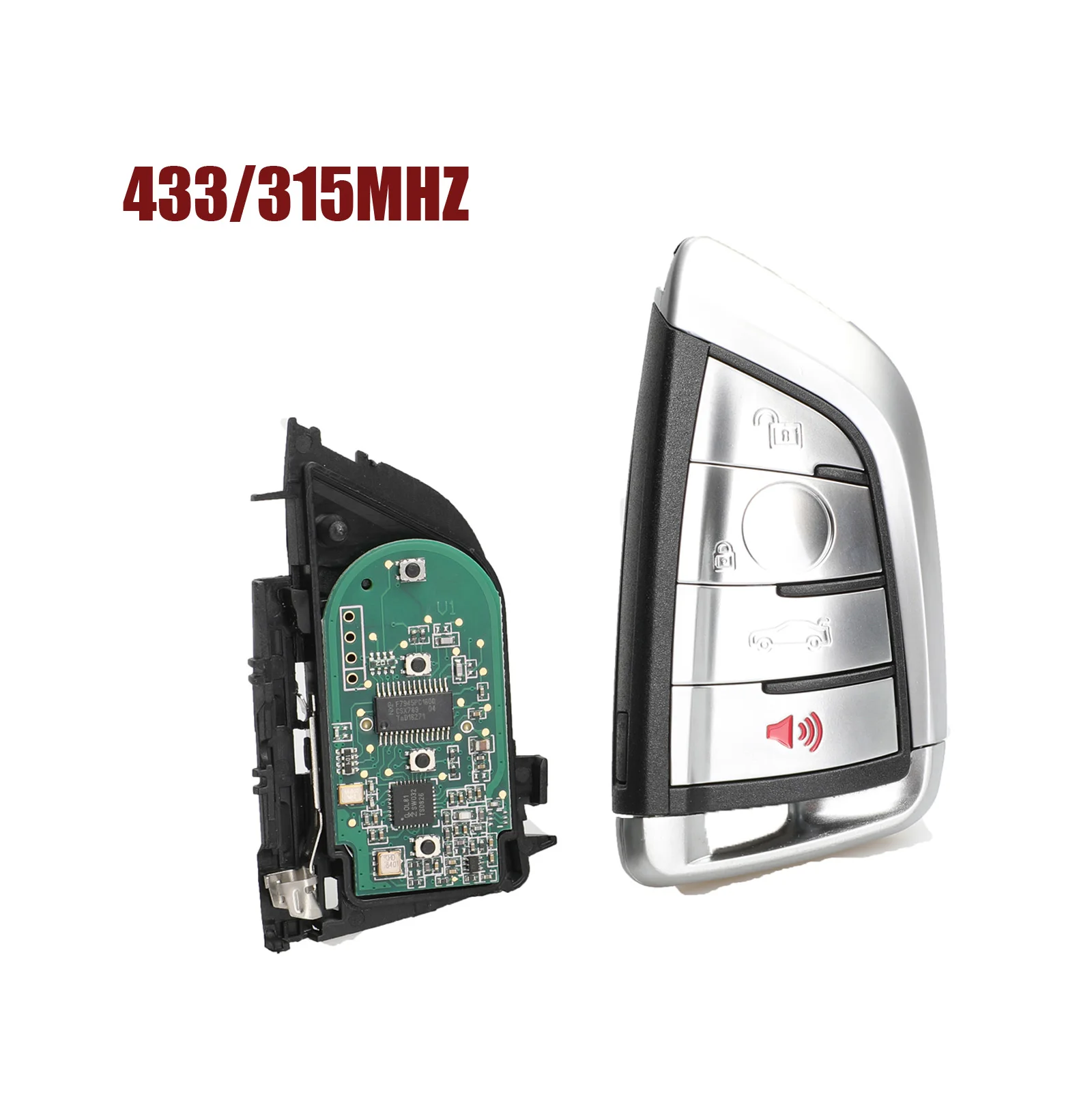

jingyuqin 4 Button Modified Smart Remote Key Fob 315MHz/ 434MHz 7953P for BMW CAS4 CAS1 2 3 4 5 6 7 X5 X6 CAS4+ FEM 2011-2017