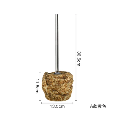 Аксессуары для ванной комнаты Ретро Каменная форма керамический держатель для туалетной щетки набор чистящих щеток длинная ручка аксессуары для туалета - Цвет: A