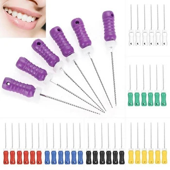 

NSKLED Dental Endodontic Root Canal K Files Hand Use Dental K-File 25mm /21mm #15-40 Niti Flexible Endodontic Instruments